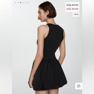 Mango Short puffed hem dress